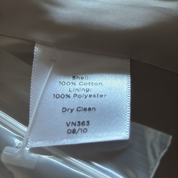 Talbots The Jackie Fit bone color jacket coat Sz 14 100% cotton New - Picture 10 of 11